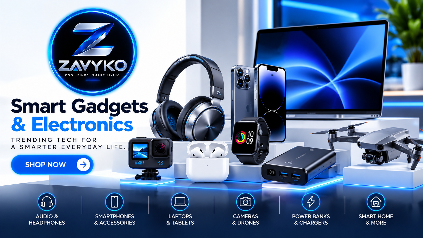 ZAVYKO Smart Gadgets & Electronics – Discover trending tech, headphones, smartwatches, power banks, drones, and everyday gadgets.